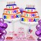 Giant Happy Birthday Balloon - 40 Inch, Pack of 2 | Happy Birthday Printed Balloons | Yay Balloon for Happy Birthday Decorations | Happy Mylar Birthday Balloons, Rainbow Birthday Decorations